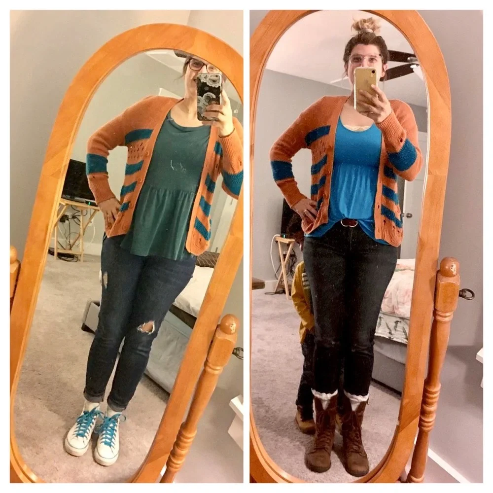 Mine distressed grandpa style cardigan